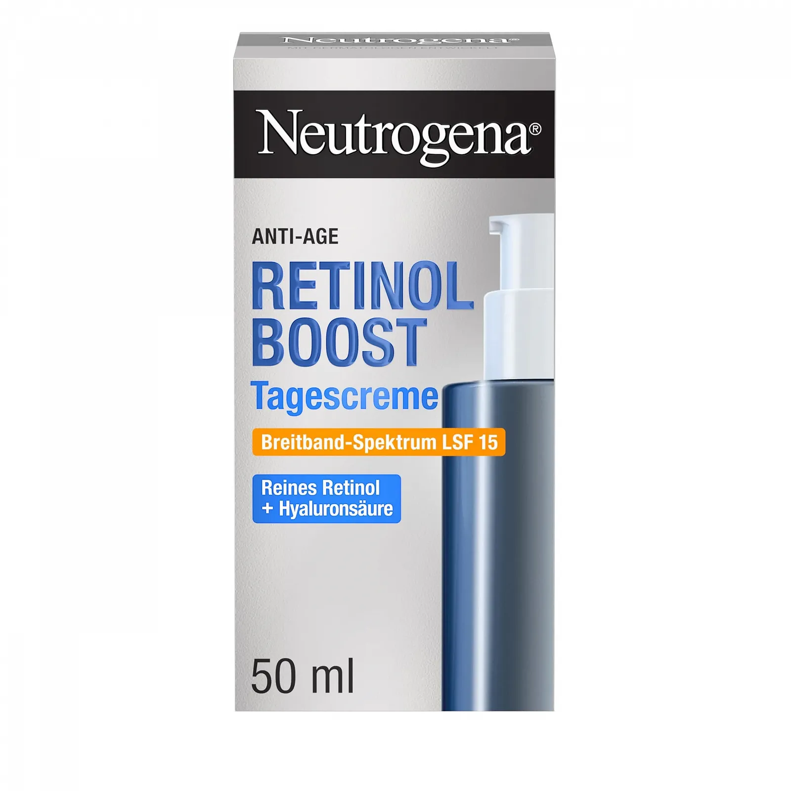 Денний крем для обличчя Neutrogena Retinol Boost Tagescreme LSF 15 50 мл, фото №1 Денний крем для обличчя Neutrogena Retinol Boost Tagescreme LSF 15 50 мл, фото №1
