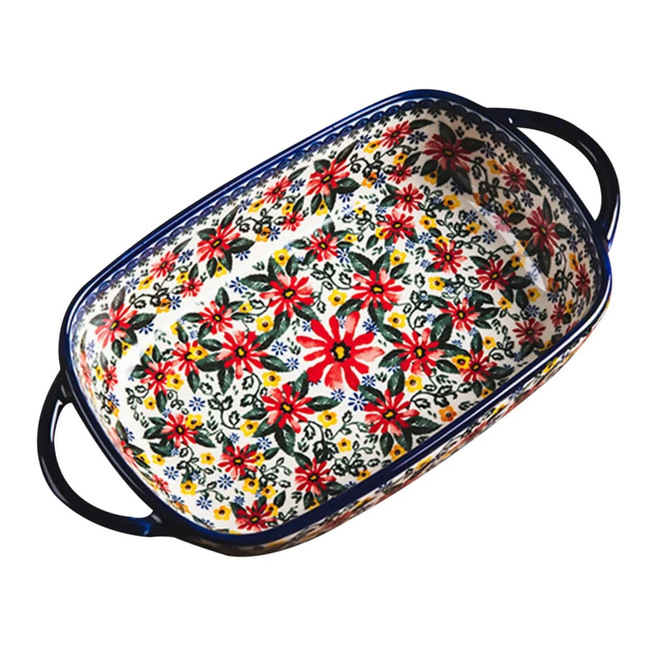 Форма для запікання GALPADA керамічна прямокутна з подвійними ручками термостійка, фото №1