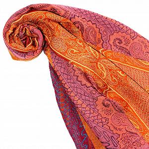 Пашмина Lorenzo Cana Paisley Pattern 78196, шерсть, цветной, оранжевый, 70 см x 190 см synthetic.ua - Фото 1