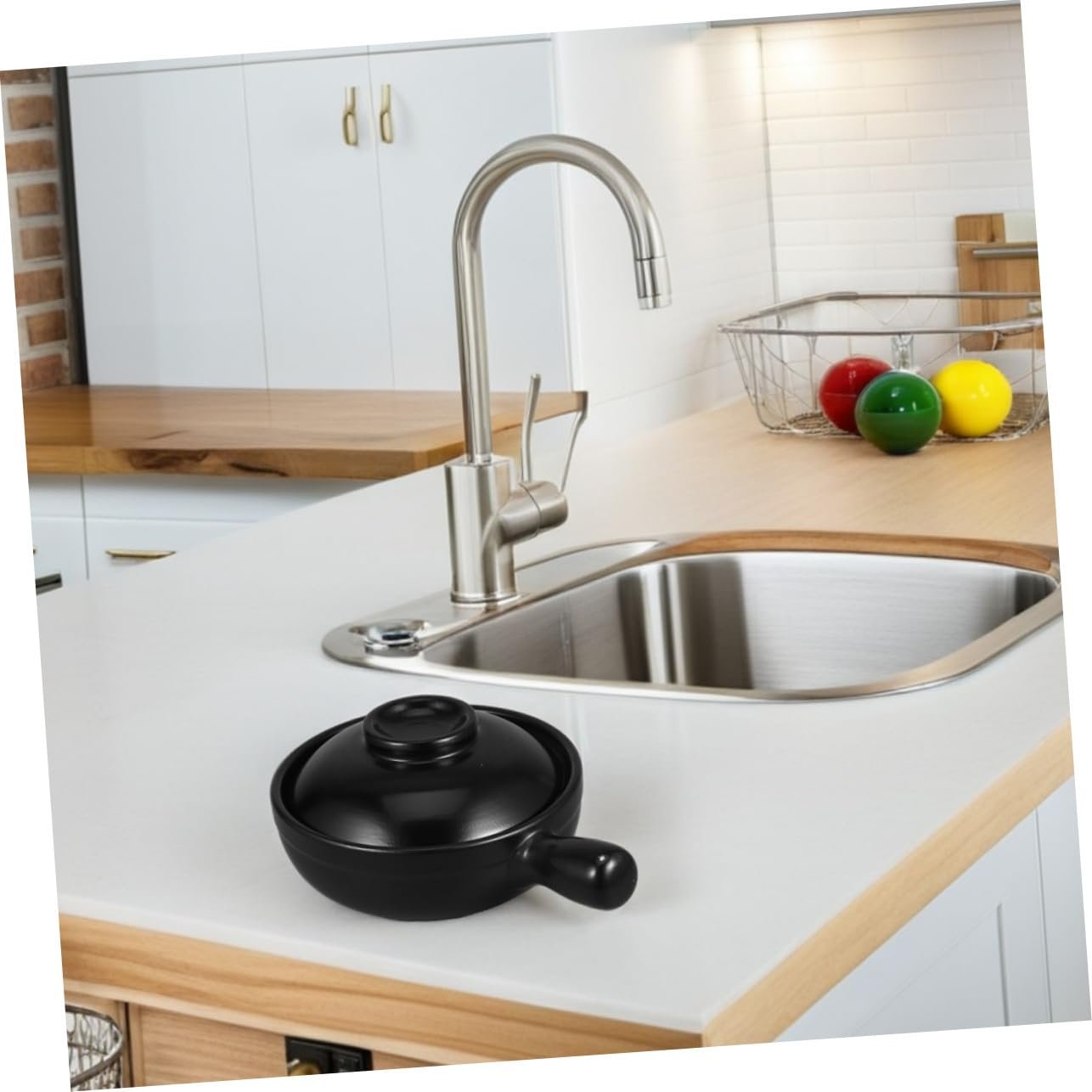 Горшок глиняный VICASKY с крышкой японский Donabe термостойкий, фото №5