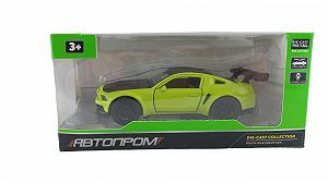 Игрушка металлическая машинка Автопром Салатовая 149622 - Фото 1