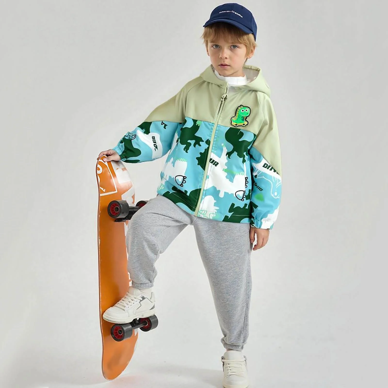 Куртка с капюшоном KQIVAM для детей, ветровка, легкая переходная, фото №2