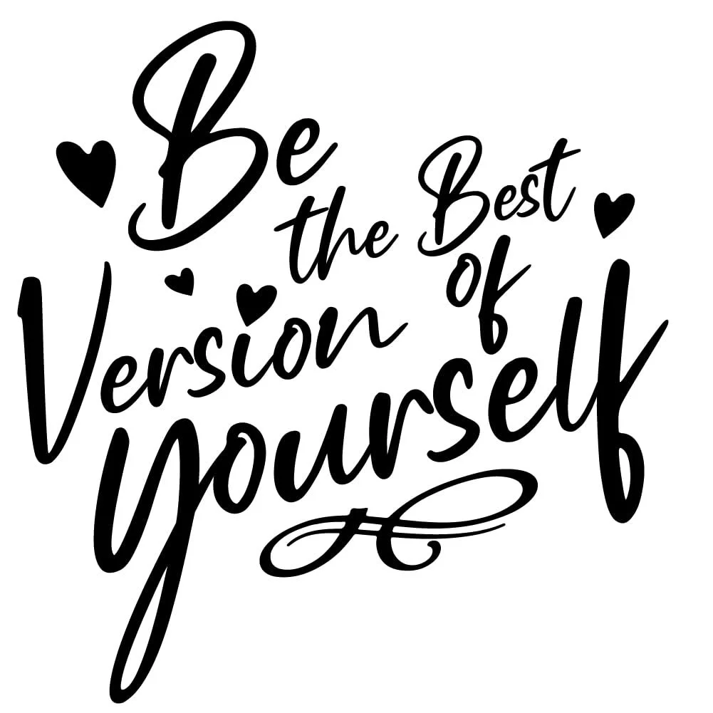 Наклейка на стіну SUPERDANT Be the Best Version of Yourself 96 x 30 см чорна, фото №3