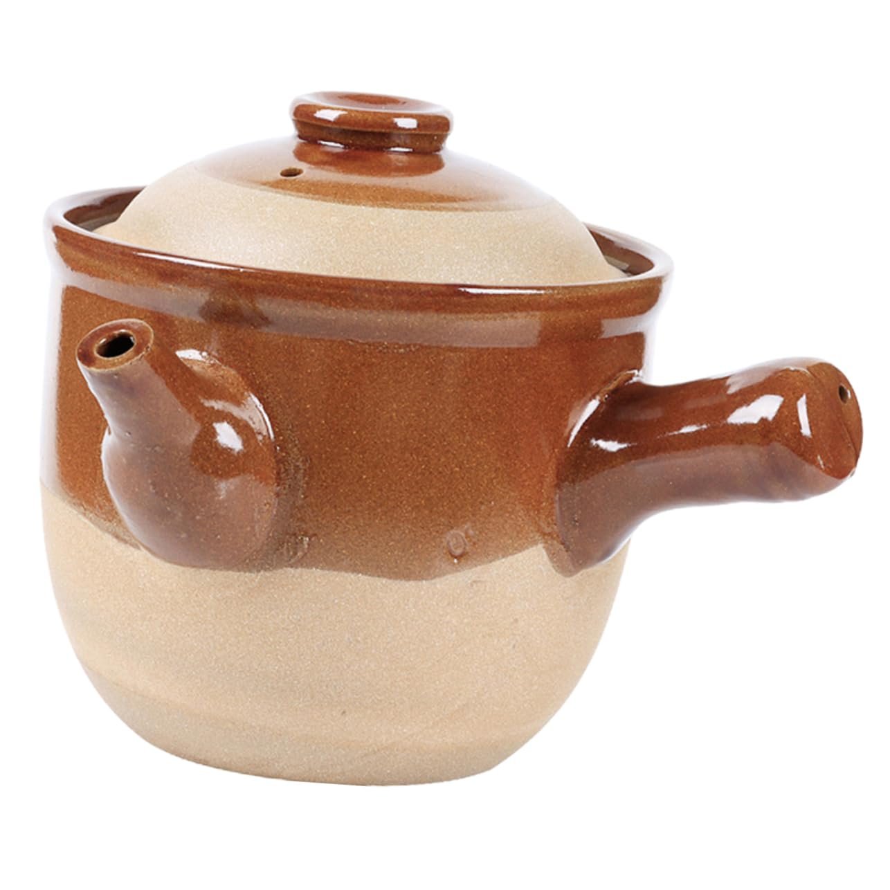 Кастрюля керамическая глиняная с крышкой для супа и традиционной китайской медицины маленькая, фото №1