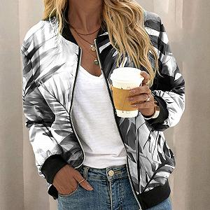 Женская куртка-бомбер Generisch Летняя бейсбольная куртка Весенняя куртка Короткий бомбер в стиле Y2k Куртка-блузон на молнии Классная уличная винтажная легкая переходная куртка synthetic.ua - Фото 1