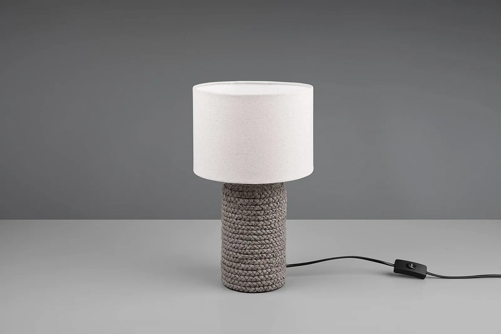 Настільна лампа Reality Leuchten Mala R50941944 кераміка тканинний абажур 1x E14 діаметр 22 см висота 38 см Коричнева/Бежева, фото №2