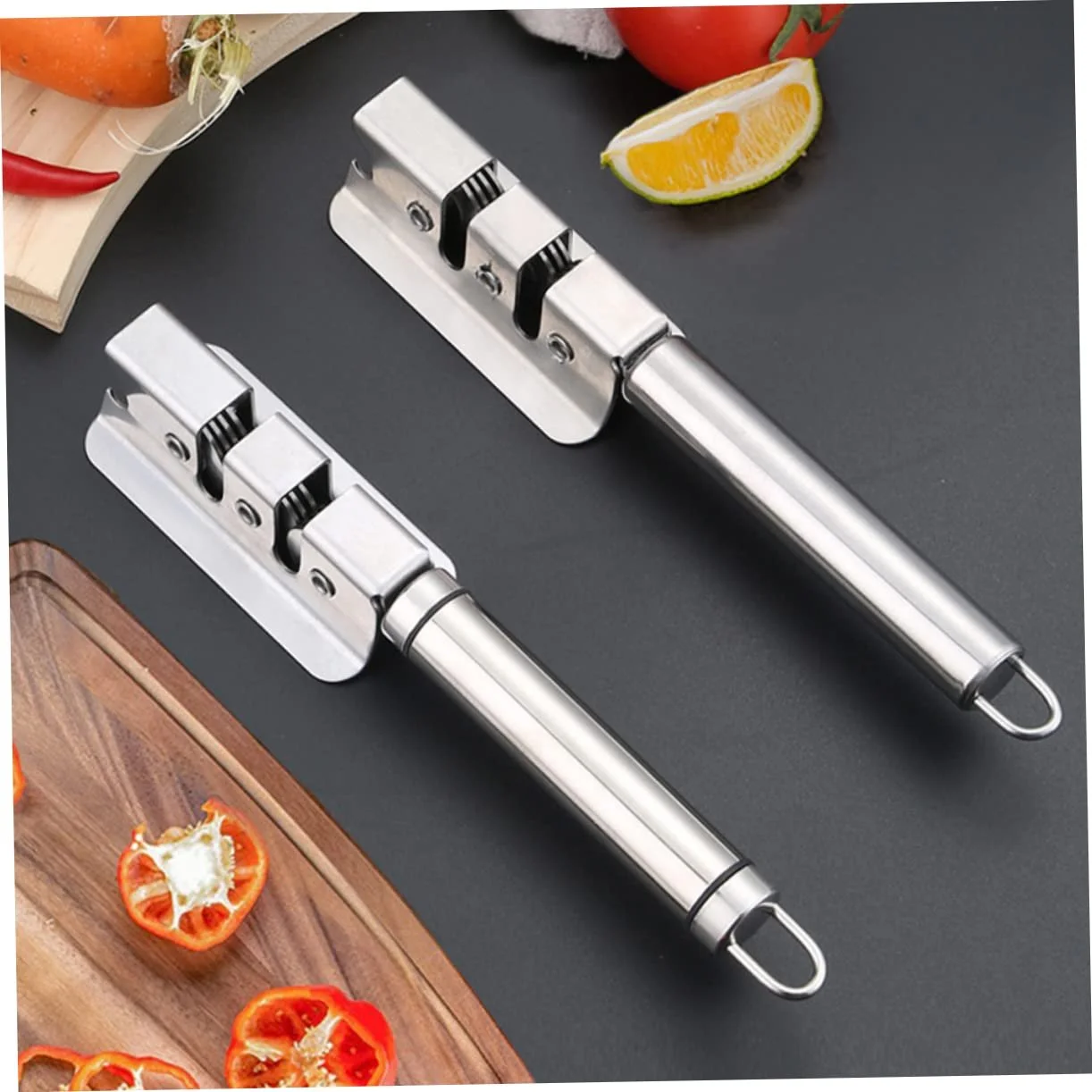 Точило для ножів та ножиць ручна ергономічна з отвором для підвішування, фото №7