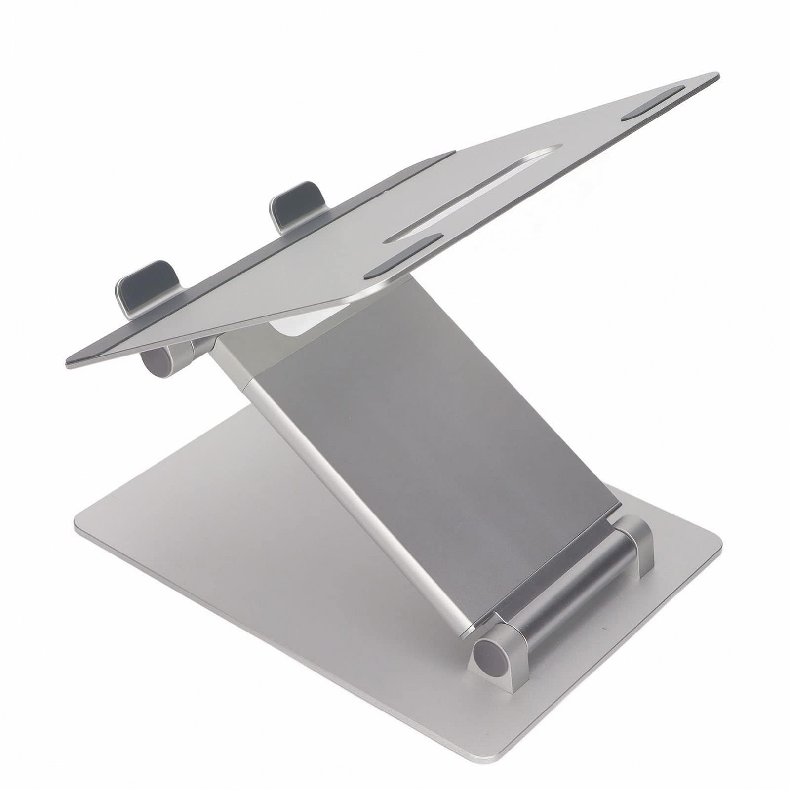 Підставка для ноутбука для столу регульована, з силіконовою накладкою і тепловідведенням, фото №5