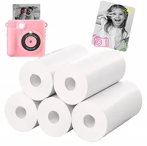 Термобумага для детских камер мгновенной печати 5 рулонов 4 x 2,2 дюйма White - Фото 1