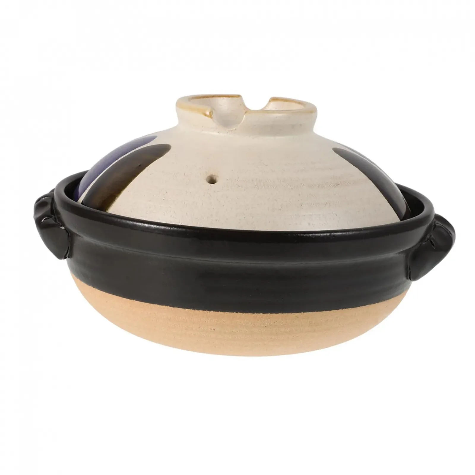 Каструля Sosoport керамічна з кришкою термостійка в японському стилі з подвійними ручками, фото №1