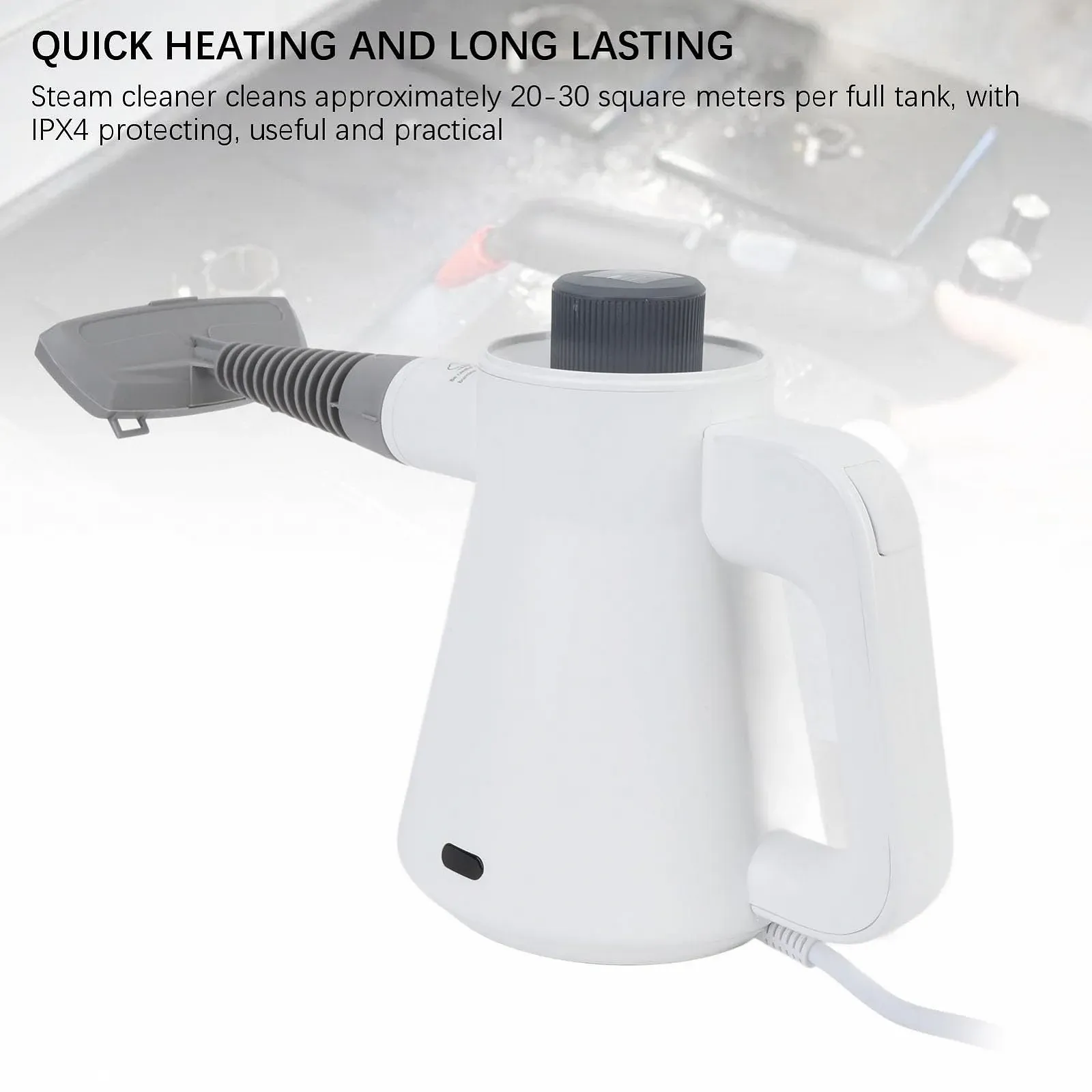 Ручний пароочисник Naroote 1000 Вт IPX4 3.5 бар EU Plug 110-220 В, фото №4