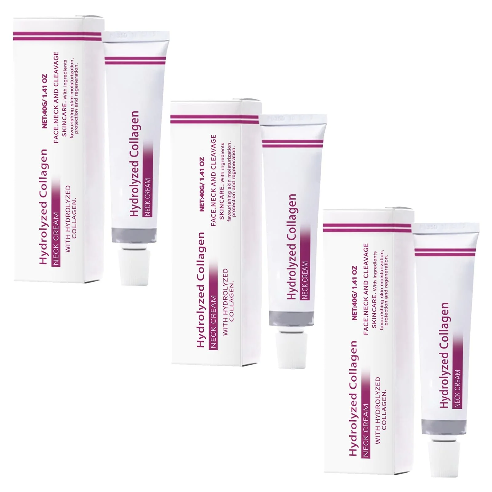 Крем для шиї та обличчя Hydrolyzed Collagen зміцнювальний та підтягувальний з Aloe Vera 3 шт., фото №1 Крем для шиї та обличчя Hydrolyzed Collagen зміцнювальний та підтягувальний з Aloe Vera 3 шт., фото №1