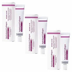 Крем для шиї та обличчя Hydrolyzed Collagen зміцнювальний та підтягувальний з Aloe Vera 3 шт. - Фото 1