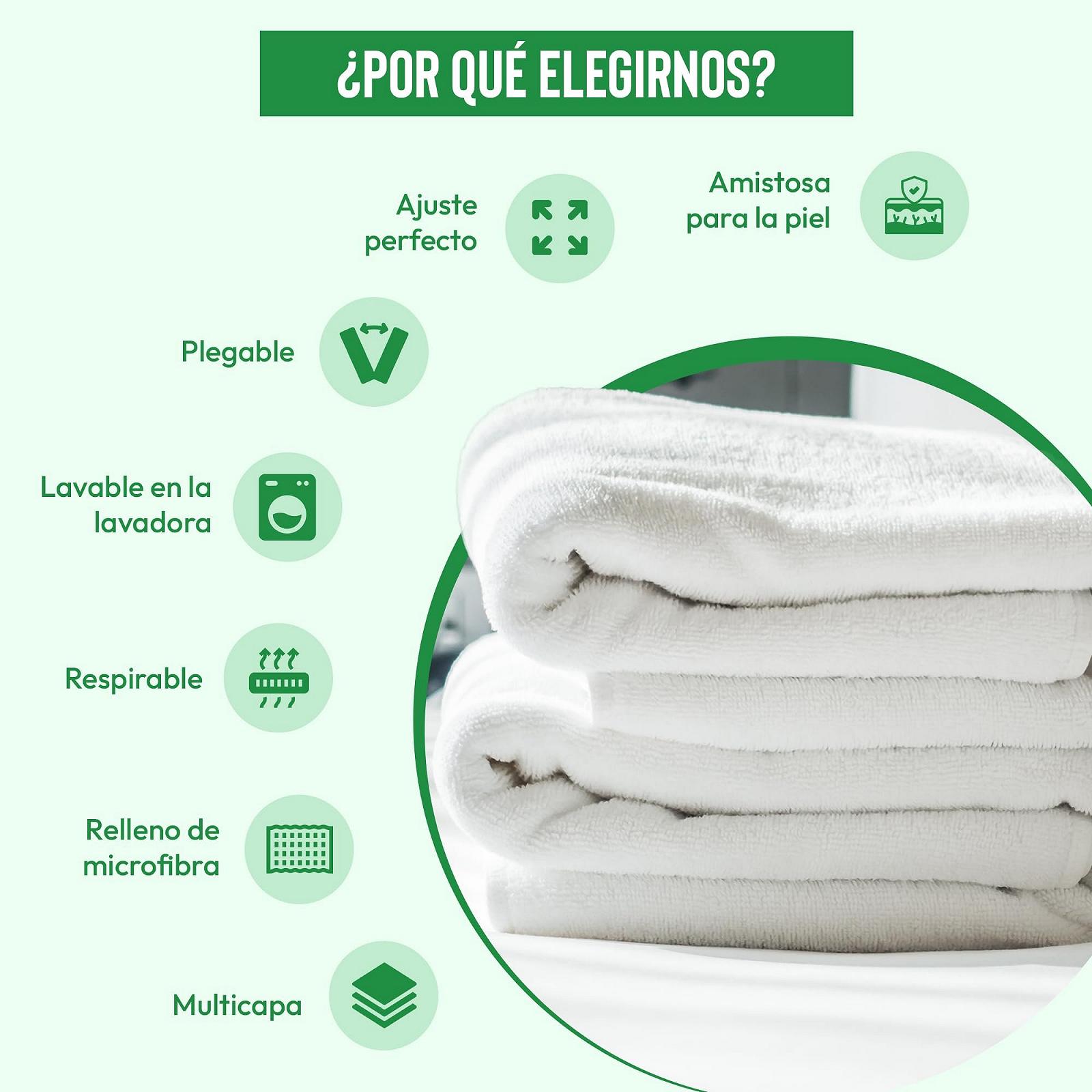 Наматрацник Enviroflex Махровий Універсальний Комфорт з Водонепроникним Захистом Extra Soft Дихаючий Дизайн для Усіх Сезонів 152 x 200 x 30 см, фото №4
