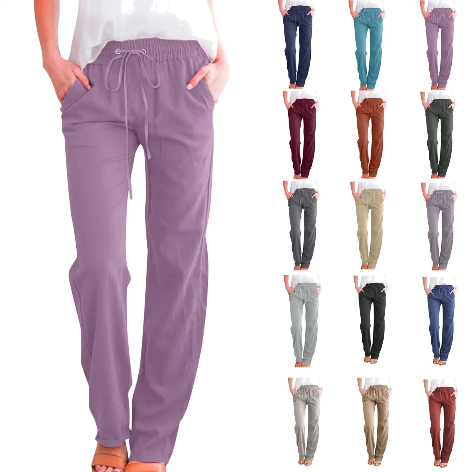 Брюки Komiseup Льняные Женские, фото №2 Брюки Komiseup Льняные Женские, фото №2