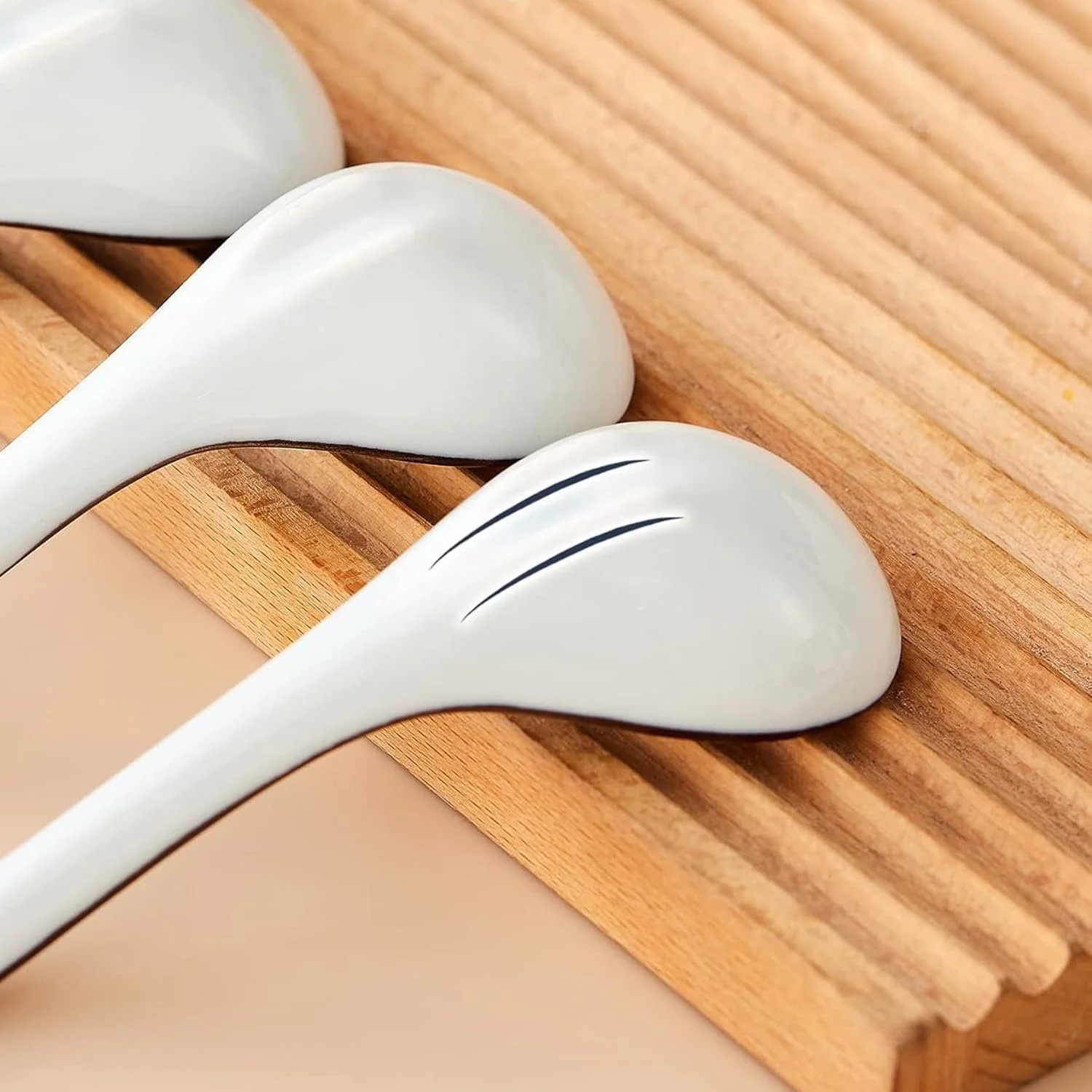 Набір супових ложок (4 шт.), керамічні азіатські, фото №7