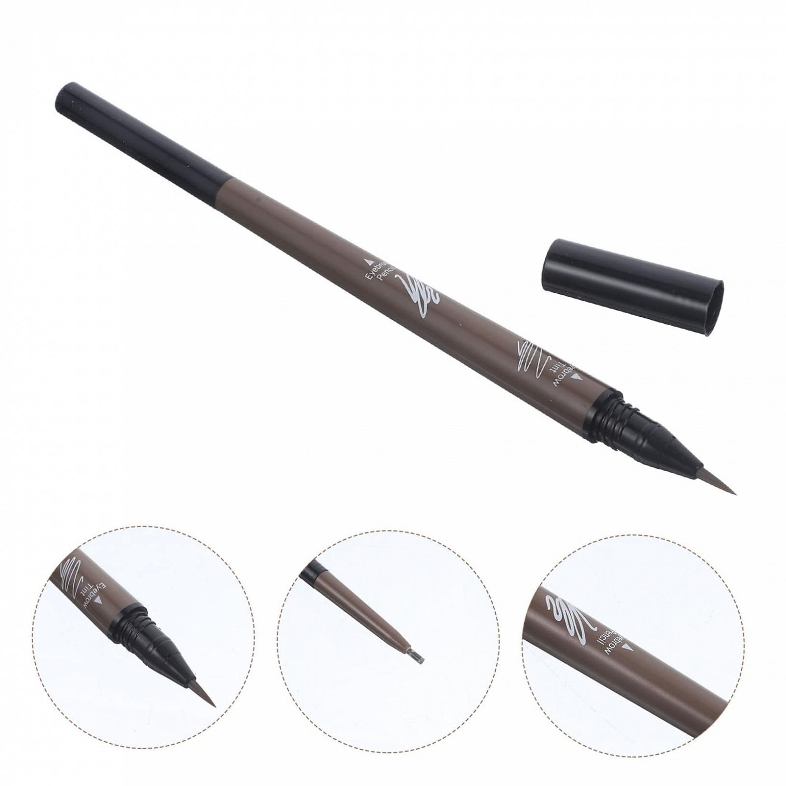 Олівець для брів Minkissy з подвійним кінцем пластиковий водостійкий, фото №3