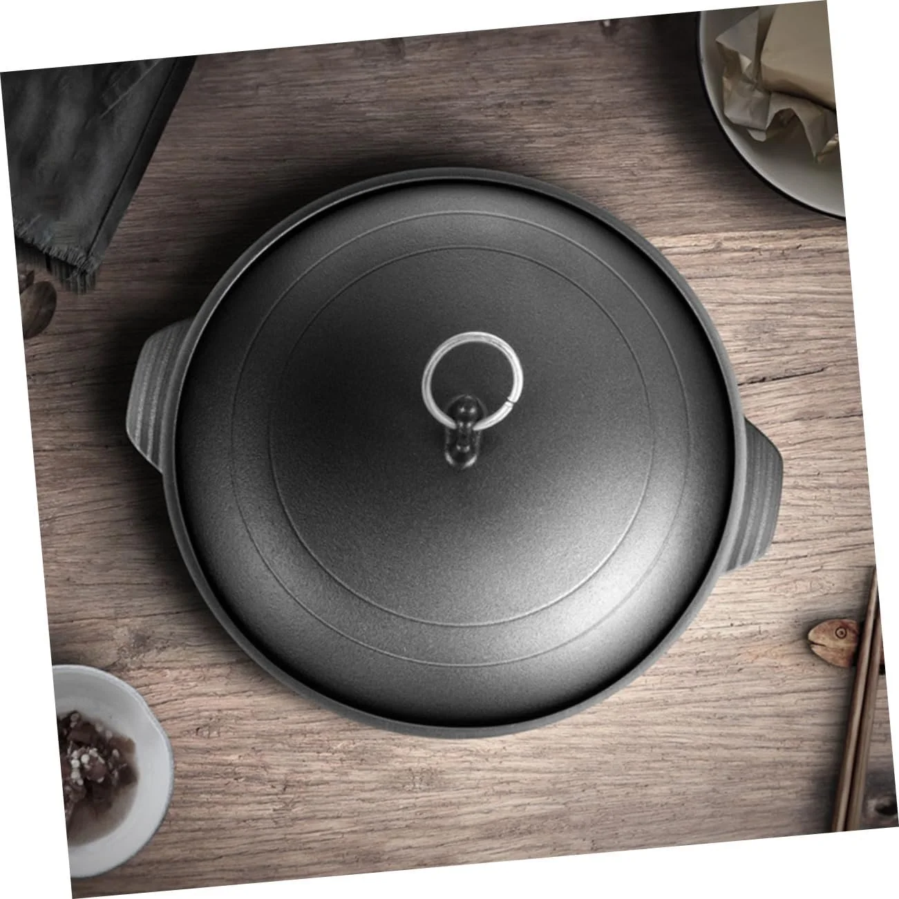 Каструля-кокот Чавунна Термостійка з термоізоляційною ручкою, фото №6