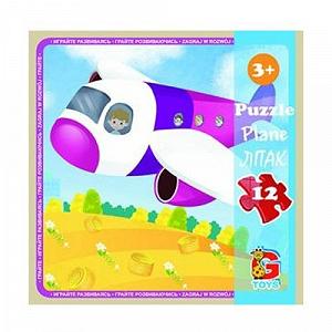 Пазлы Транспорт самолет 12 элементов [tsi173473-TSI] - Фото 1