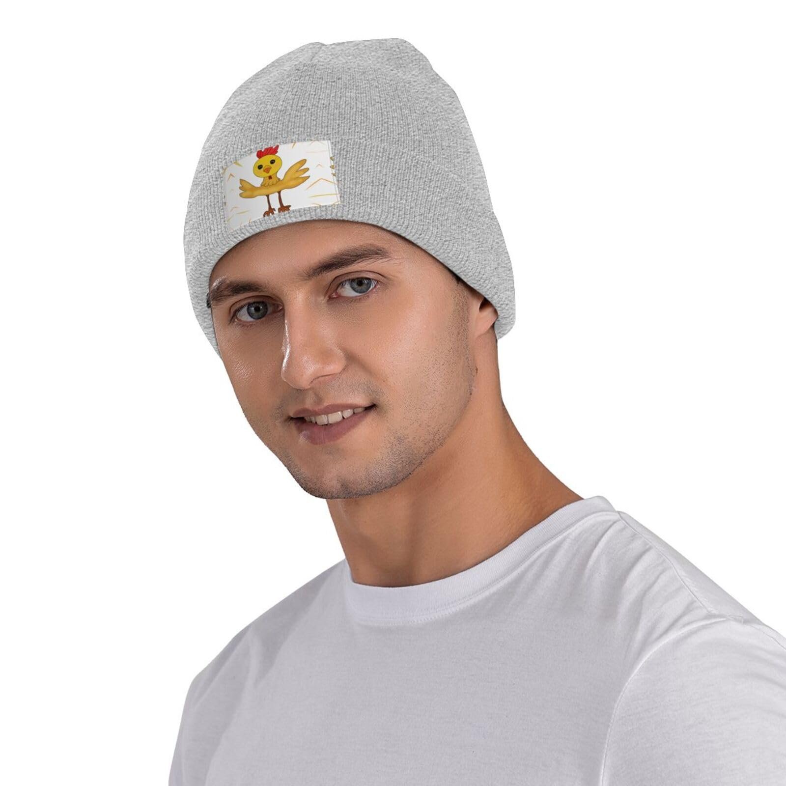 Вязаная шапка BROLEO Черная узор Rooster Dance, фото №4