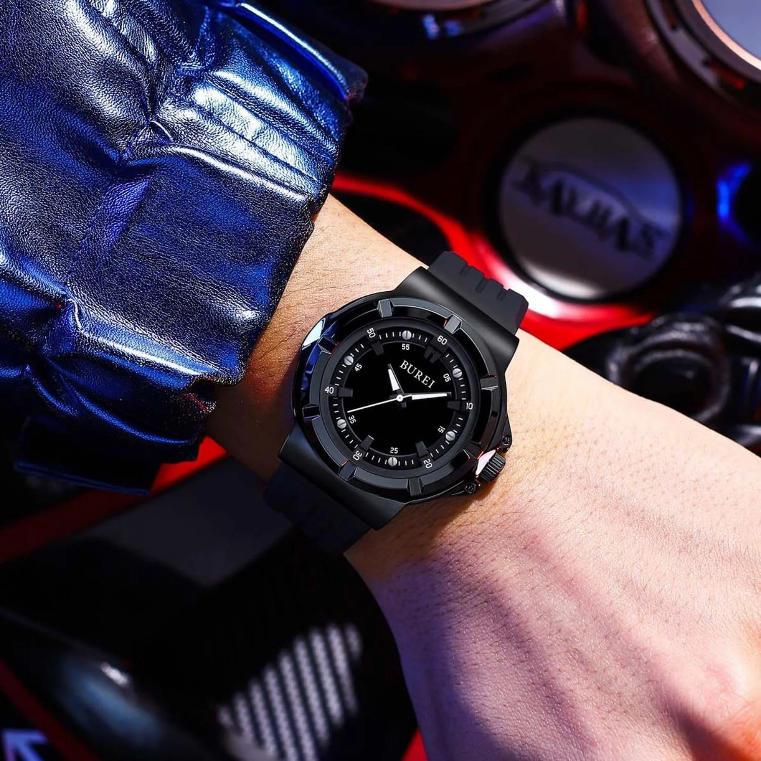 Часы BUREI Мужские Модный Геометрический Дизайн Кварцевые Наручные Часы Мужские Силиконовые Водонепроницаемые Спортивные Классические Модные Мужские Часы Подарок для Мужчин, фото №5 Часы BUREI Мужские Модный Геометрический Дизайн Кварцевые Наручные Часы Мужские Силиконовые Водонепроницаемые Спортивные Классические Модные Мужские Часы Подарок для Мужчин, фото №5