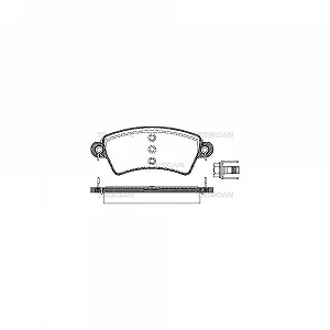 Комплект тормозных колодок, дисковый тормоз TRISCAN 8110 28015 для CITROËN PEUGEOT - Фото 1