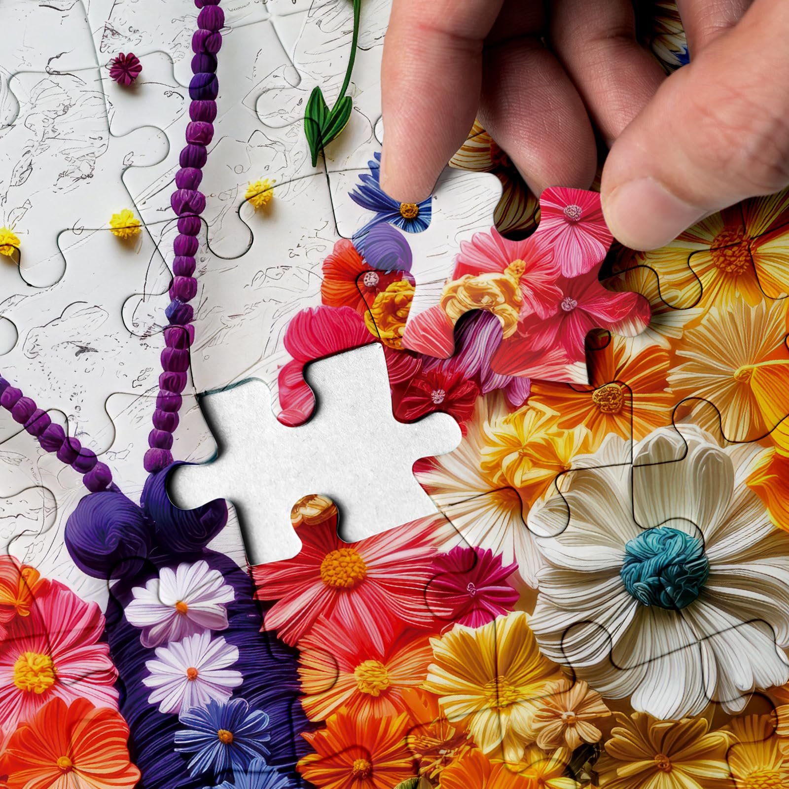 Пазл Flower Wings 1000 елементів Flower Butterfly Різнокольоровий, фото №4