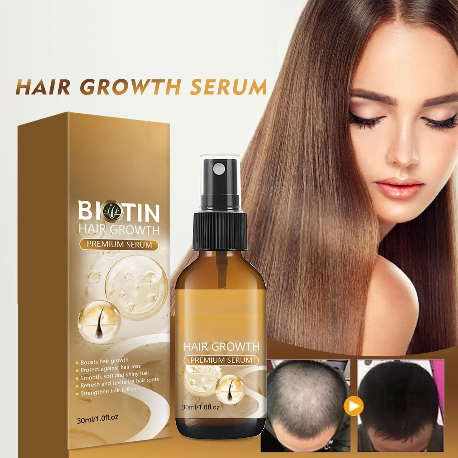Сироватка для росту волосся Hppsctink, 30 мл, фото №4