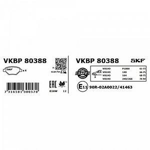 Комплект тормозных колодок SKF VKBP 80388 дисковые тормоза для VOLVO передняя ось synthetic.ua - Фото 1