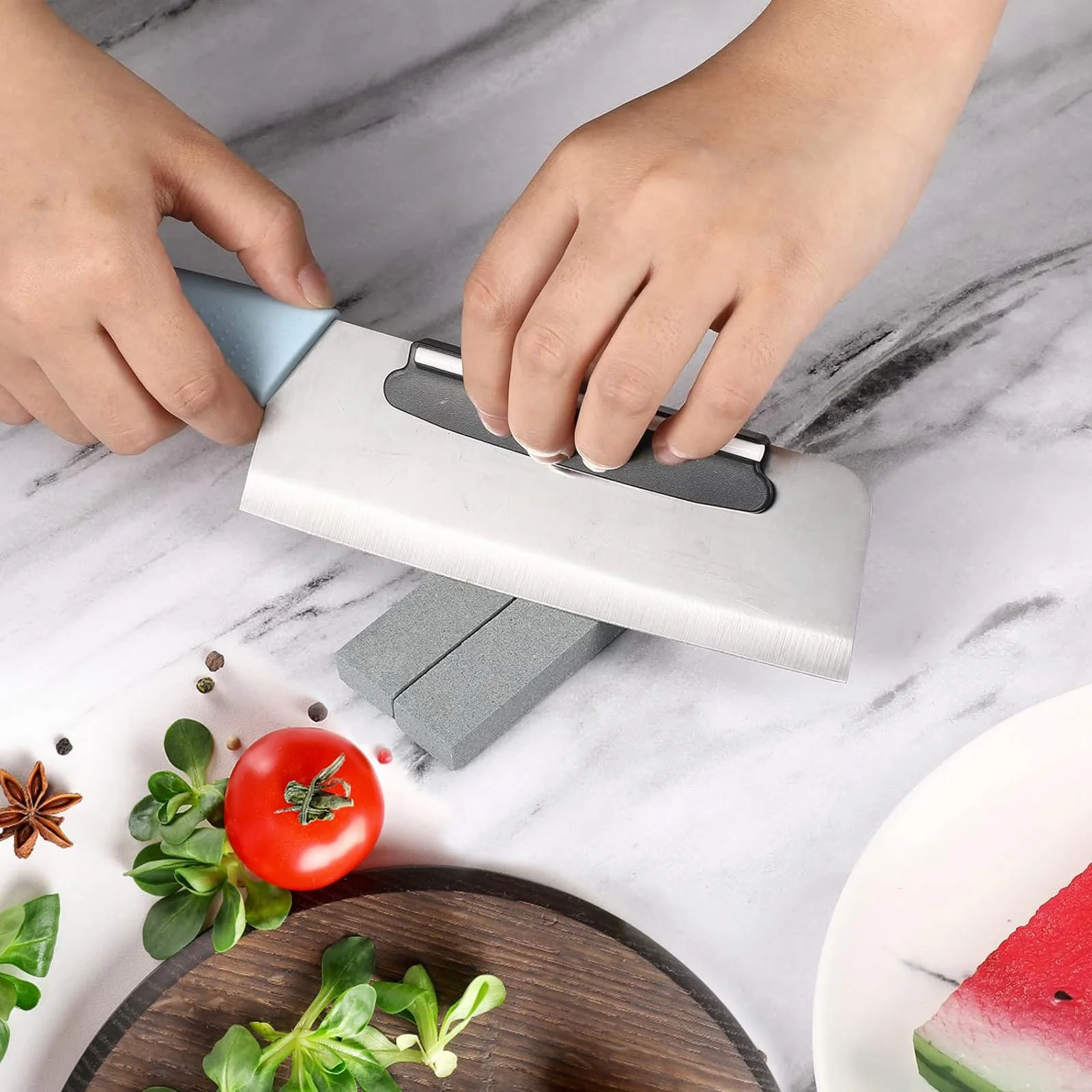 Направляющая для заточки ножей набор 2 шт. для точильных камней 10 см Black, фото №5