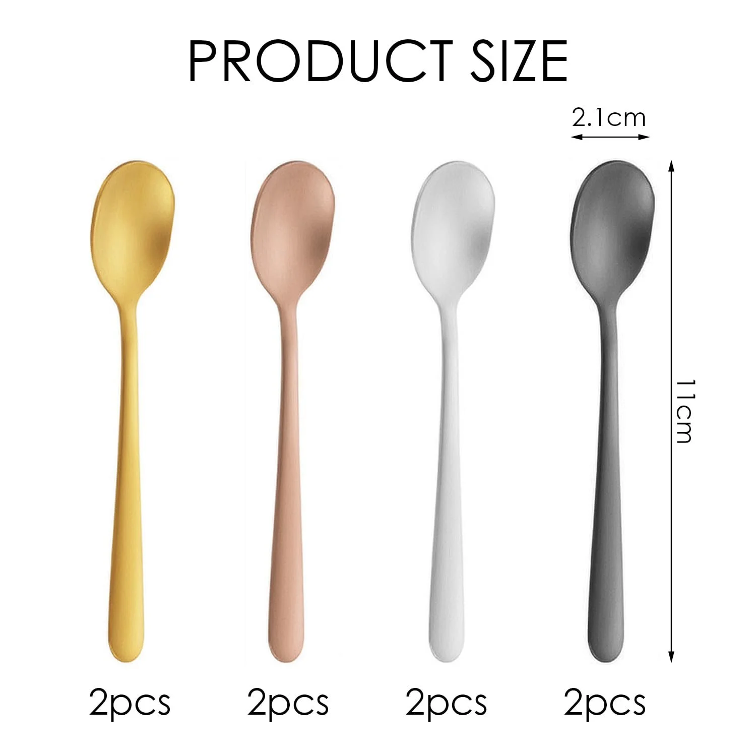 Ложки Набір з 12 шт. Espresso Spoons Brand Stainless Steel Mini Spoons, фото №2