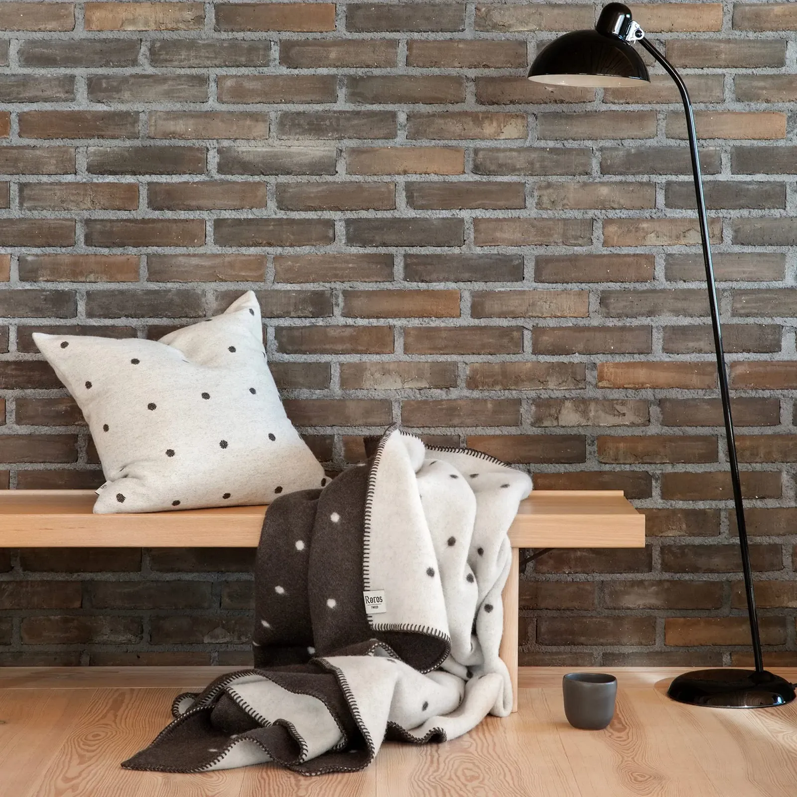 Одеяло ROROS TWEED Pastille Норвежская овечья шерсть 135 x 200 см Черно-белое, фото №4