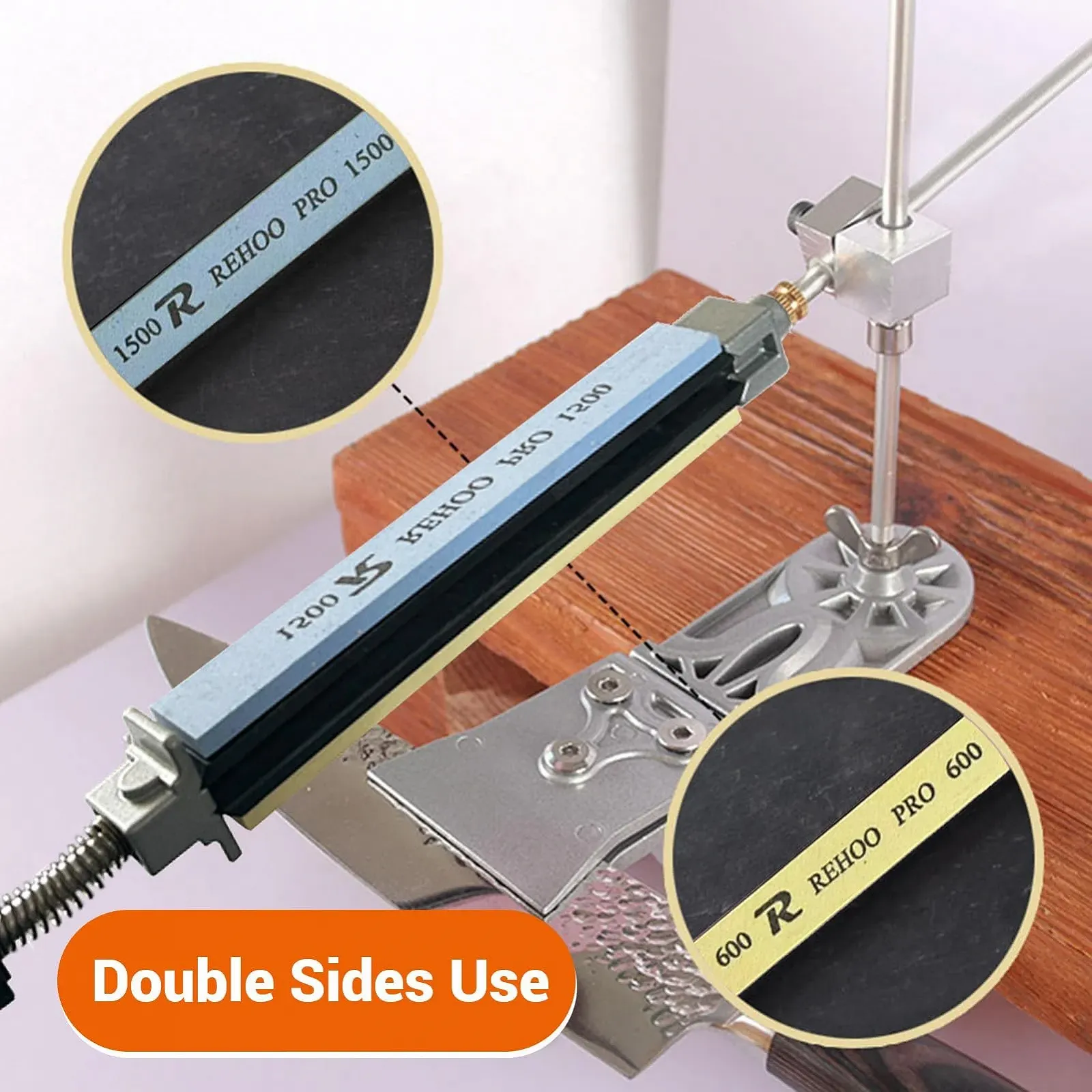 Професійна Точило для ножів з фіксованим кутом Сталева з 6 каменями, фото №3