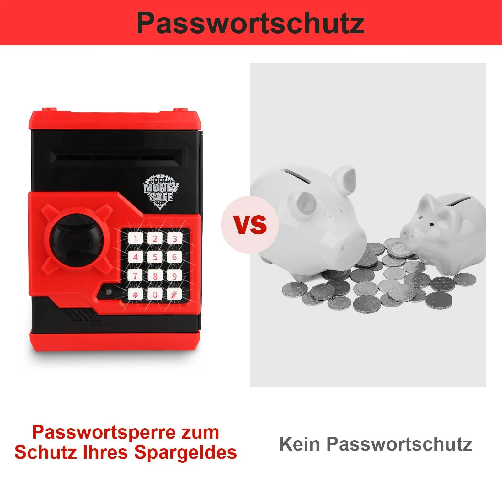 Скарбничка Pup Go XXL електронна цифрова сейф з кодом, фото №6