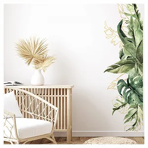 Настінна наклейка Grandora DL838-3 Tropical Leaves 128 x 32 см - Фото 1