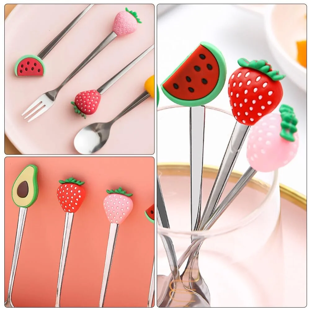 Набір ложок з нержавіючої сталі BESTonZON Полуниця, 4 шт, фото №9