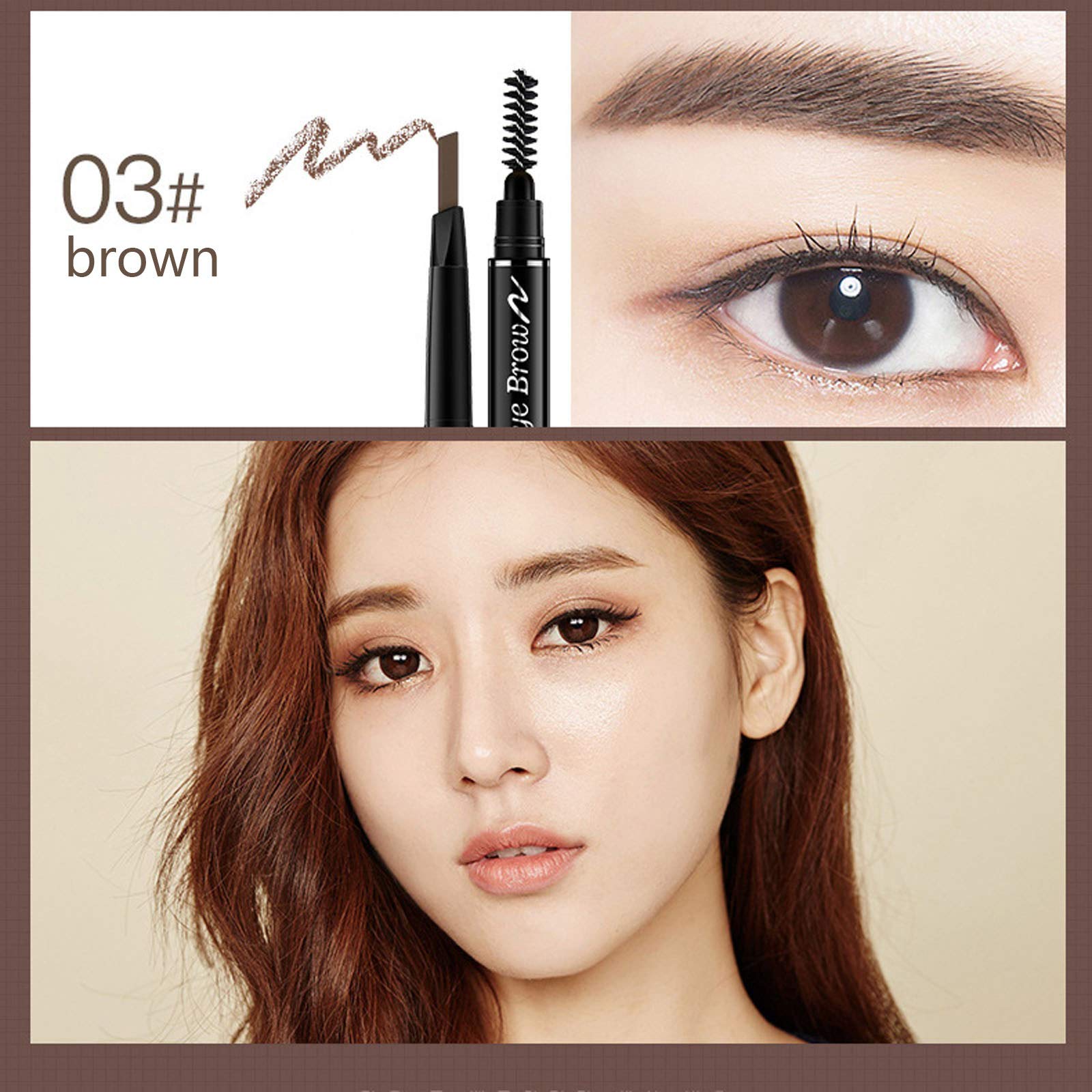 Кольори брів Vegan In One Piece Олівець для брів, Початківець, Прямий олівець, Олівець для брів, Гель для брів, Прозорий, Водостійкий (C, Один розмір), фото №2