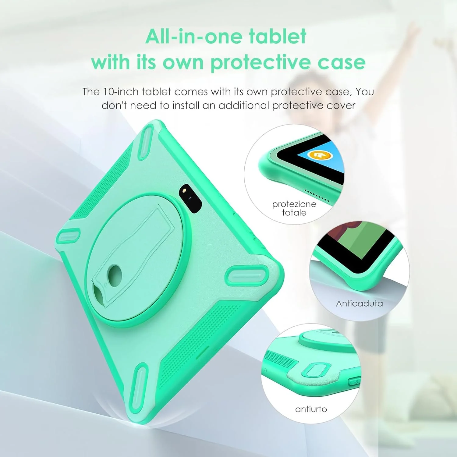 Планшет 10.1" FASTWD L211 12+24/128Gb 8 ядер Android 14 8000 mAh Зелений, фото №4