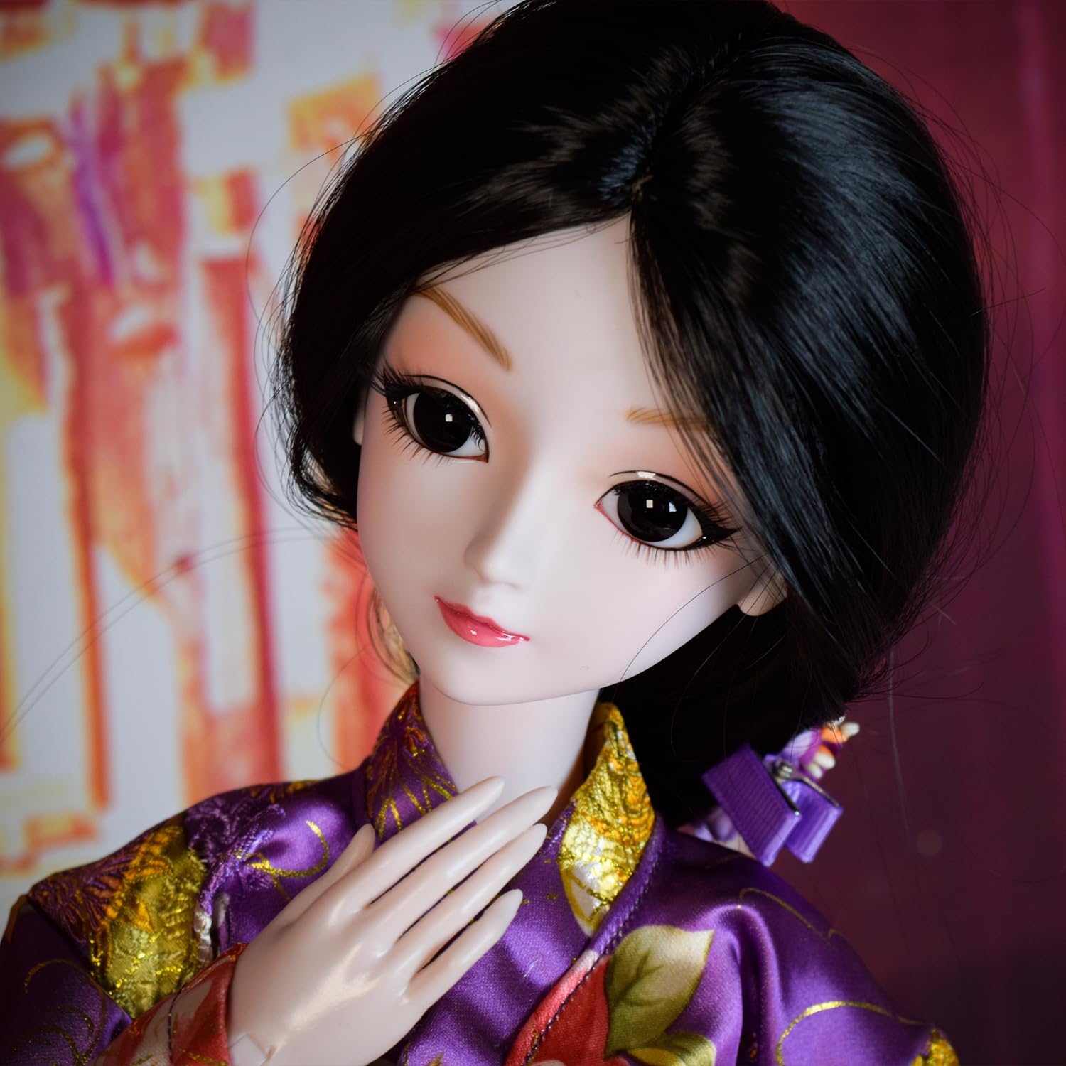Кукла Cherry Sakura Ms 1/3 BJD SD 60 см 24 дюйма кимоно шарнирная, фото №5