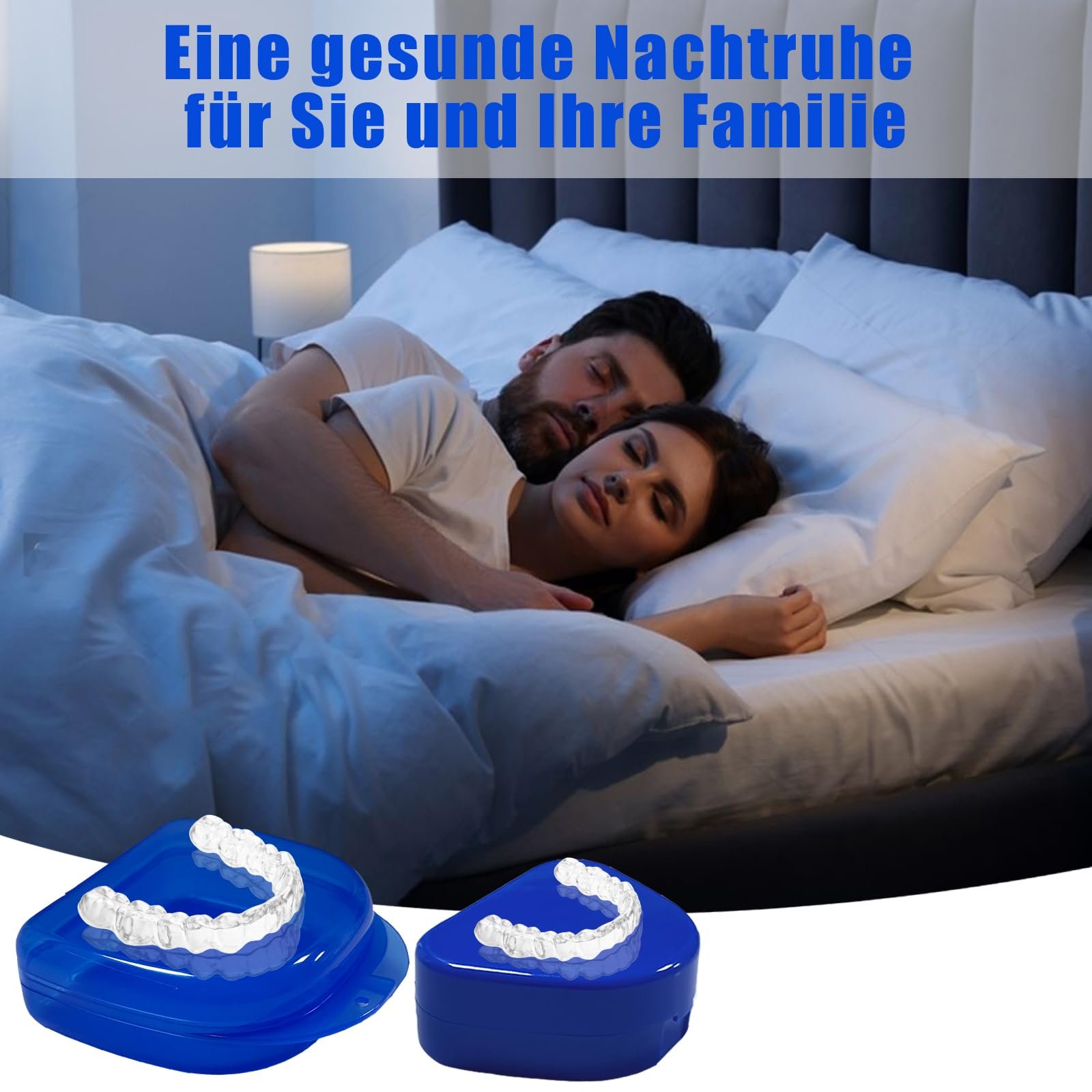 Нічна шина від бруксизму, набір з 4, 2 розміри, багаторазова, гнучка, без BPA, фото №5