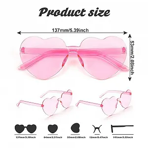 Солнцезащитные очки LLGSDLL Ретро Сердце Hippie Без оправы Candy synthetic.ua - Фото 1