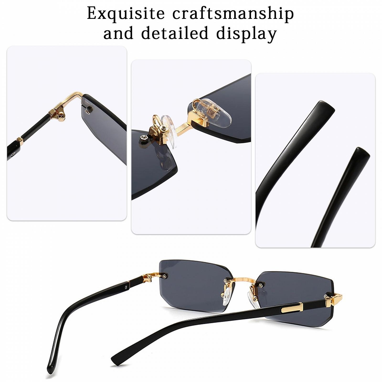 Сонцезахисні окуляри Без оправи MEGAVOW Прямокутні, фото №4