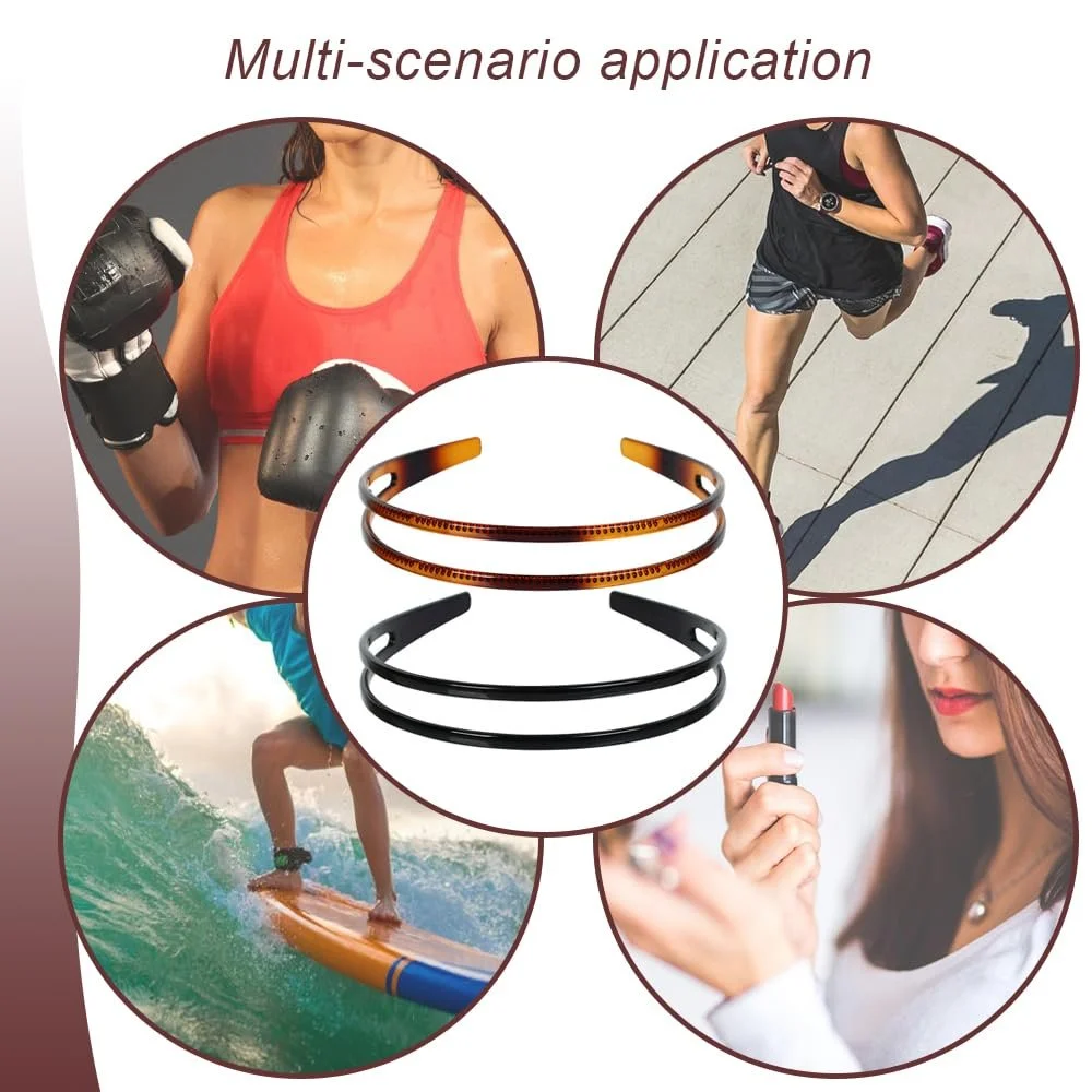 Обруч Пластик Подвійний Ряд 2 шт Чорний, фото №6