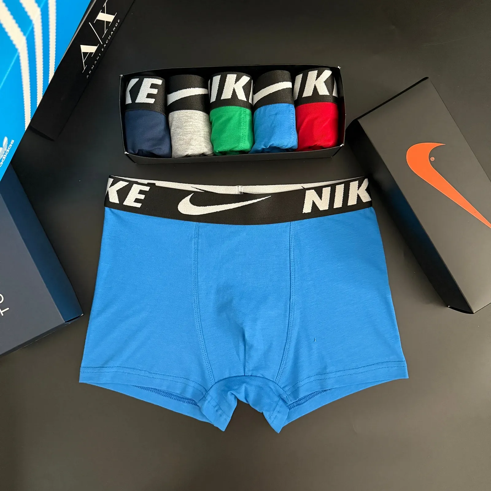 Чоловічі труси боксери комплект NIKE різнокольорові, фото №6