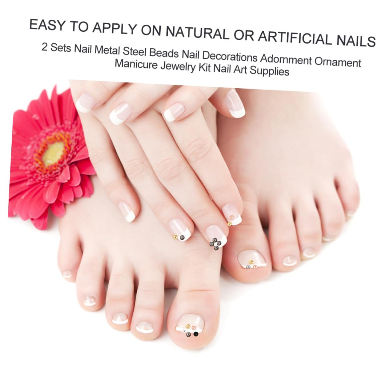 Намистини для нігтів FRCOLOR 6 наборів Стильні прикраси для манікюру, фото №4