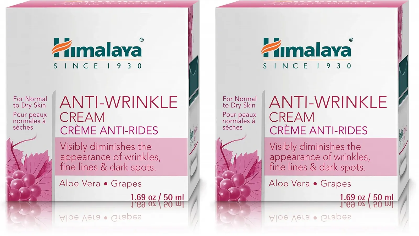 Крем проти зморшок Himalaya Herbals з алое вера та виноградом 50 г (упаковка з 2 шт.), фото №1