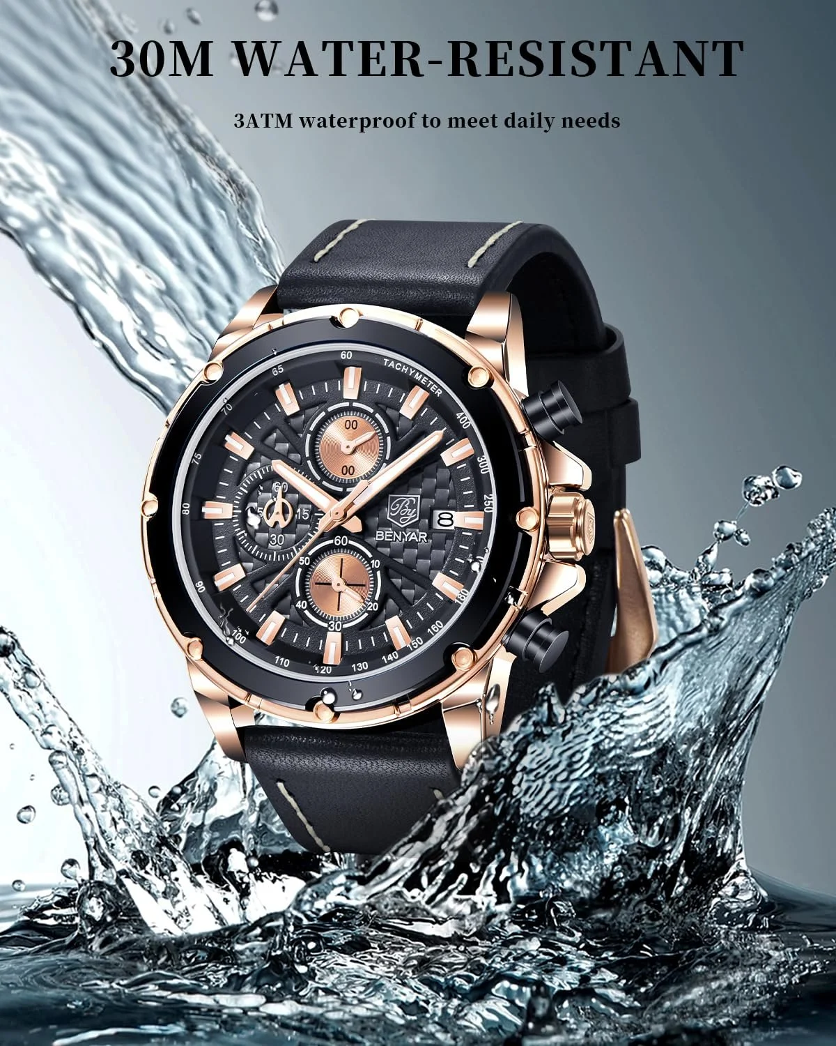 Годинник чоловічий BY BENYAR Хронограф Кварцовий, фото №4