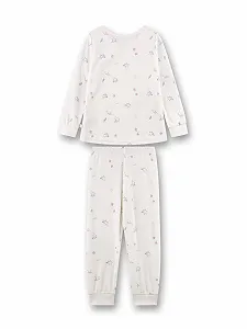 Пижама Sanetta для девочек из ники, цвет молочный, птички synthetic.ua - Фото 1