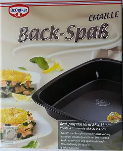 Форма для запікання Dr. Oetker Back Fun 33.5 x 28 см Емальована Grey/Blue synthetic.ua - Фото 1