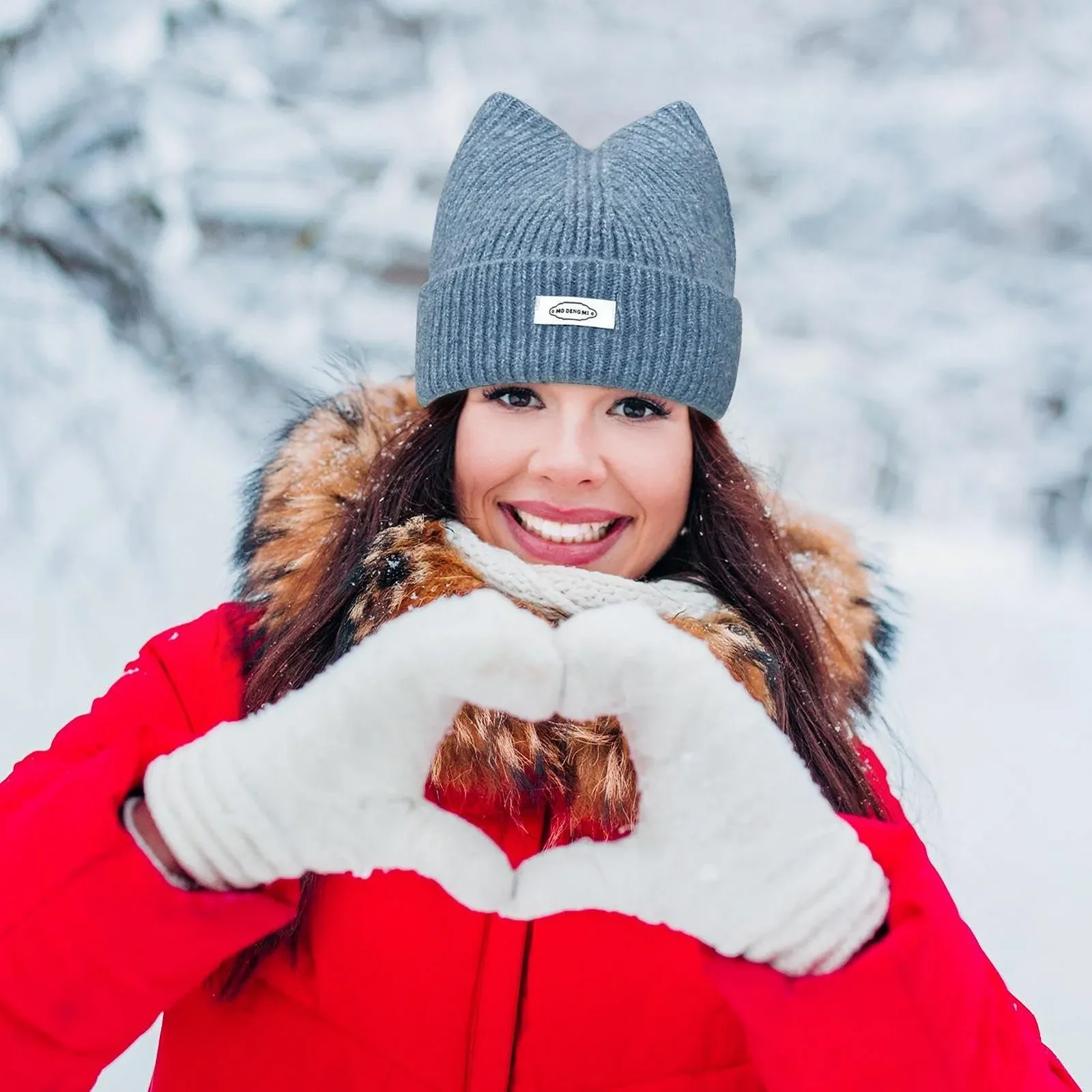 Шапка Вязаная Голубая, фото №2